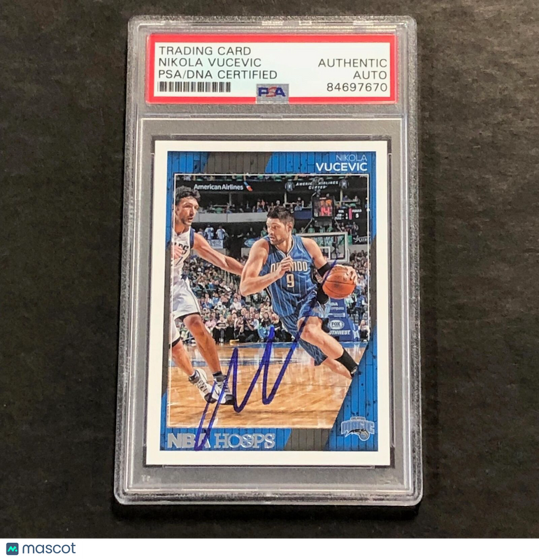 2016-17 NBA Hoops #78 Nikola Vucevic Signed Card AUTO PSA Slabbed Magic