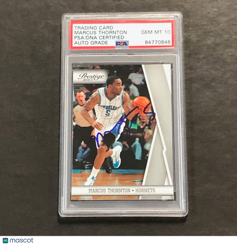 2010-11 Panini Prestige #76 Marcus Thornton Signed Card AUTO 10 PSA Slabbed Horn