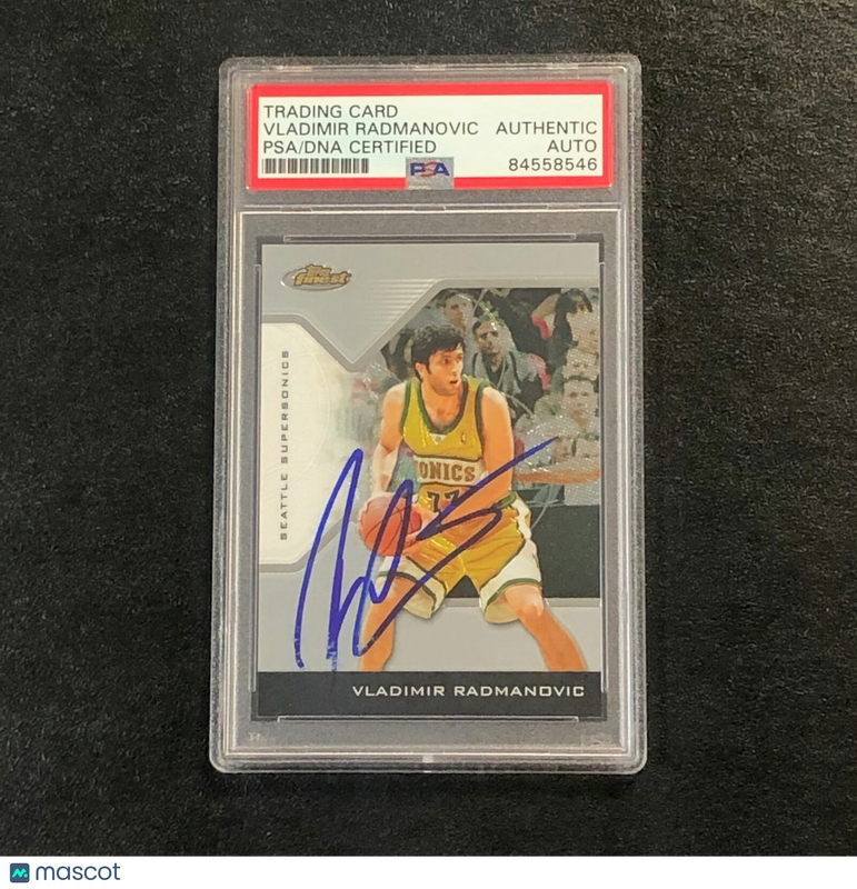 2004-05 Topps Finest #96 VLADIMIR RADMANOVICV Signed Card Auto PSA Slabbed Supersonics