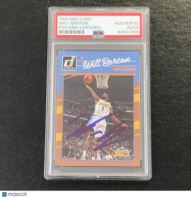 2016-17 Donruss #88 Will Barton Signed Card AUTO PSA Slabbed Nuggets