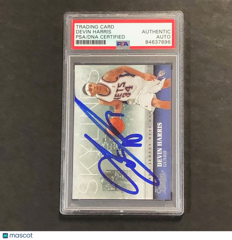 2009-10 Panini Studio Skylines #18 Devin Harris Signed Card AUTO PSA Slabbed Net