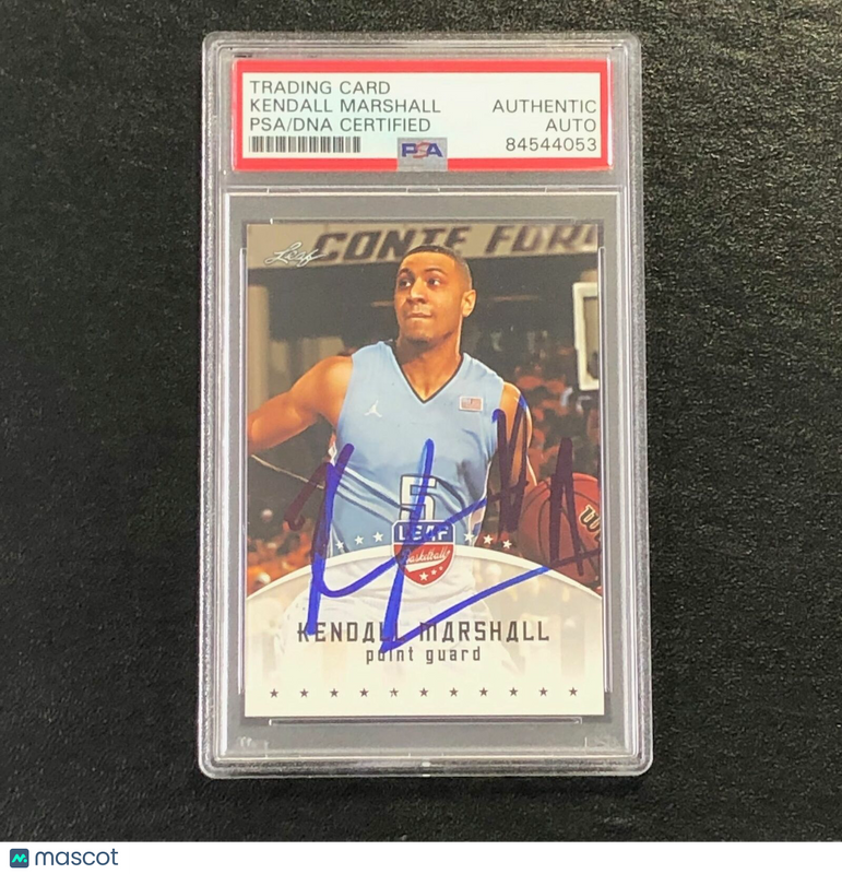 2012-13 Leaf #KM2 Kendall Marshall Signed Card Auto PSA Slabbed Tar Heels