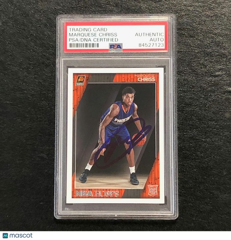 2016-17 NBA Hoops #268 Marquese Chriss Signed Card AUTO PSA Slabbed RC Suns