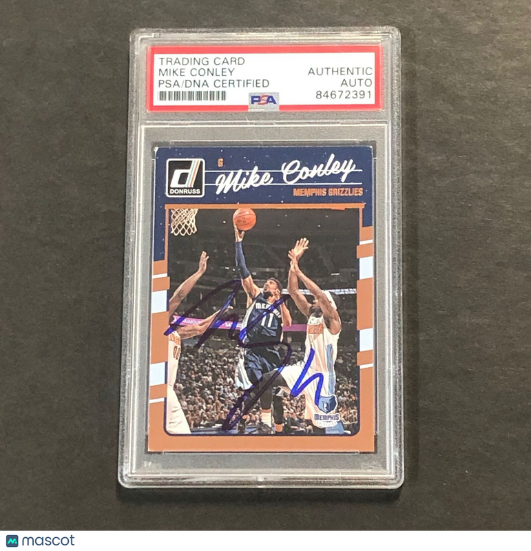 2016-17 Panini Donruss #30 Mike Conley signed Card Auto PSA Slabbed Grizzlies