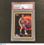 1990-91 Skybox Basketball #62 Brad Davis Signed Card AUTO PSA Slabbed Mavericks