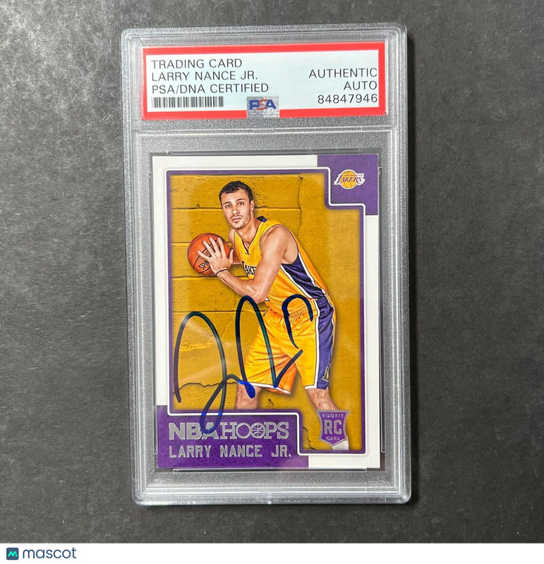 2015-16 NBA Hoops #291 Larry Nance Jr. Signed Card PSA Slabbed Lakers