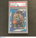 2017-18 Panini Optic Rated Rookie #165 Sterling Brown Signed Card PSA/DNA Slabbe