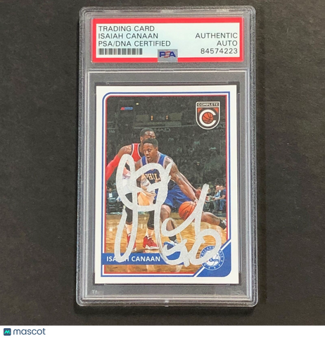 2015-16 Panini Complete #162 Isaiah Canaan Signed Card AUTO PSA Slabbed 76ers