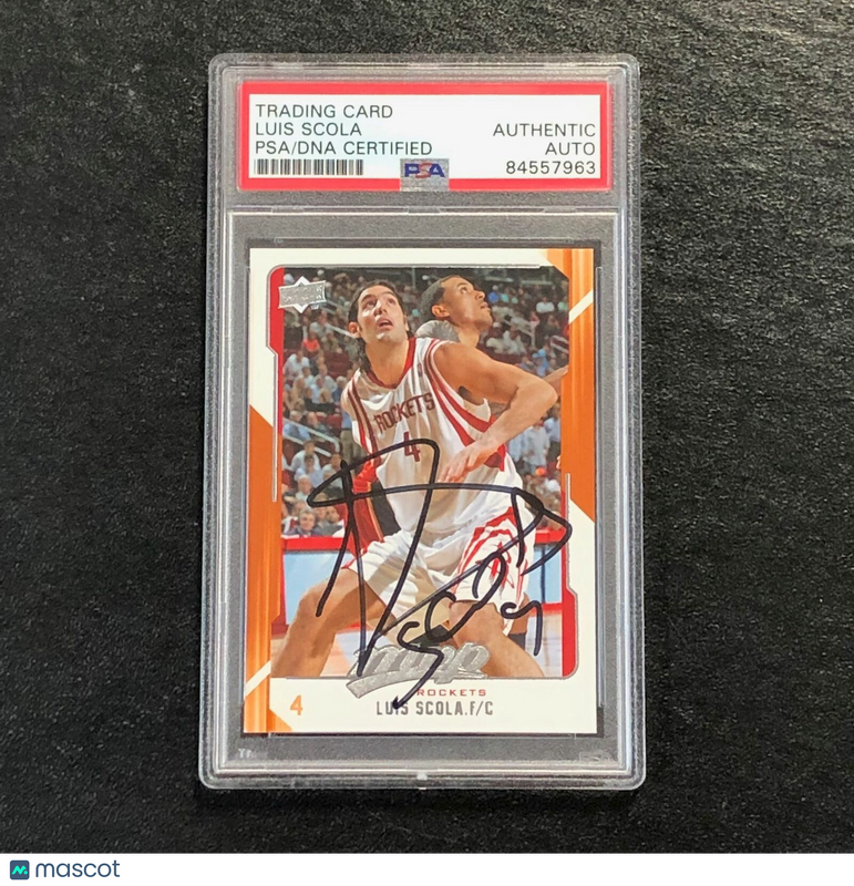 2008-09 Upper Deck MVP #55 Luis Scola Signed Card AUTO PSA/DNA Slabbed Rockets