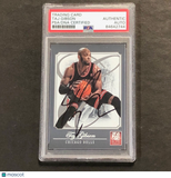 2012-13 Elite Basketball #163 Taj Gibson Signed Card AUTO PSA Slabbed Bulls