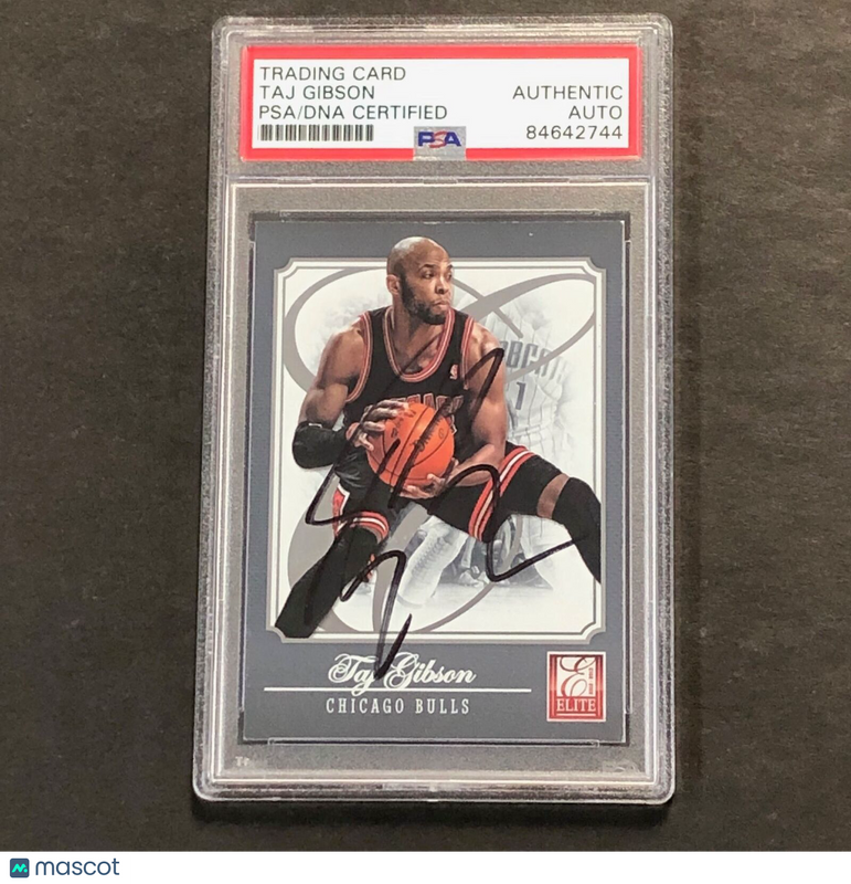 2012-13 Elite Basketball #163 Taj Gibson Signed Card AUTO PSA Slabbed Bulls