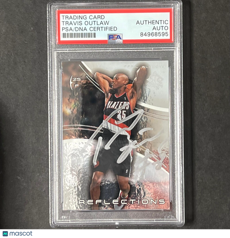 2004 Upper Deck Reflections #68 Travis Outlaw Signed Card AUTO PSA Slabbed Blaze