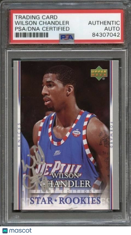 2007-08 Upper Deck First Edition #223 Wilson Chandler Signed Card AUTO PSA Slabb