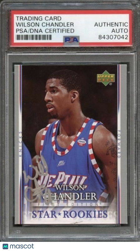 2007-08 Upper Deck First Edition #223 Wilson Chandler Signed Card AUTO PSA Slabb