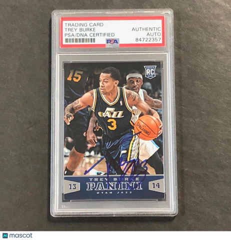 2013-14 Panini Basketball #188 Trey Burke Signed Card AUTO PSA Slabbed Jazz RC