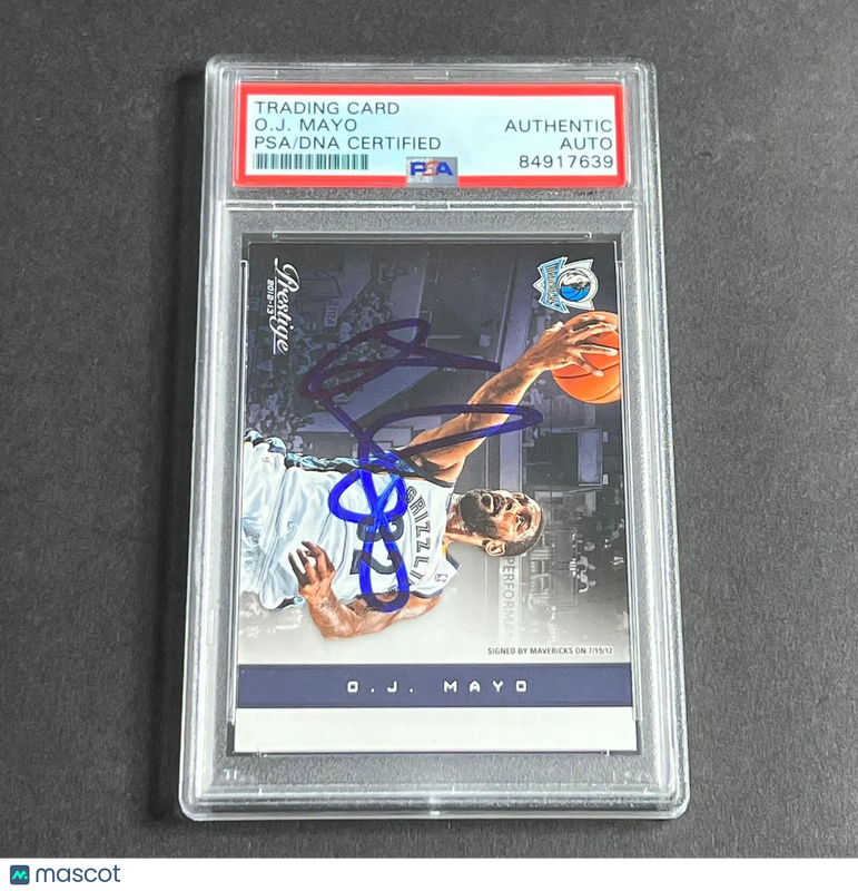 2012-13 Panini Prestige #99 O.J. Mayo Signed Card AUTO PSA Slabbed Mavericks