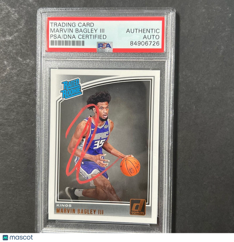 2018-19 Panini Donruss #168 Marvin Bagley III Signed Card PSA Slabbed AUTO Kings