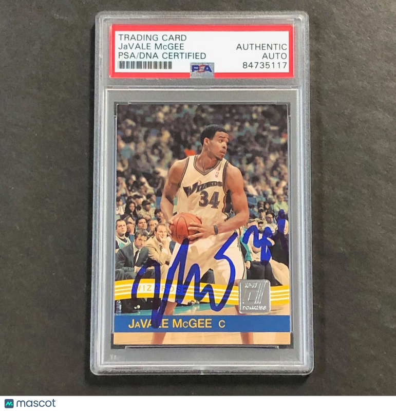 2010-11 Panini Donruss #188 JaVale McGee Signed AUTO PSA Slabbed Wizards