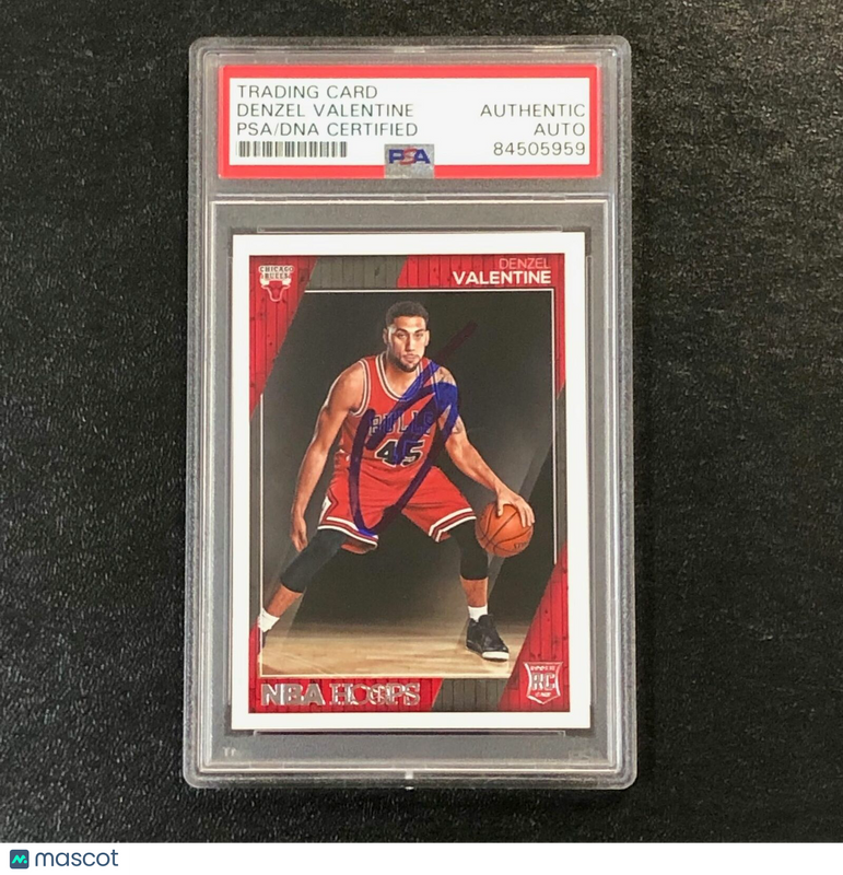 2017-18 Donruss Basketball #24 Denzel Valentine Signed Card AUTO PSA Slabbed RC