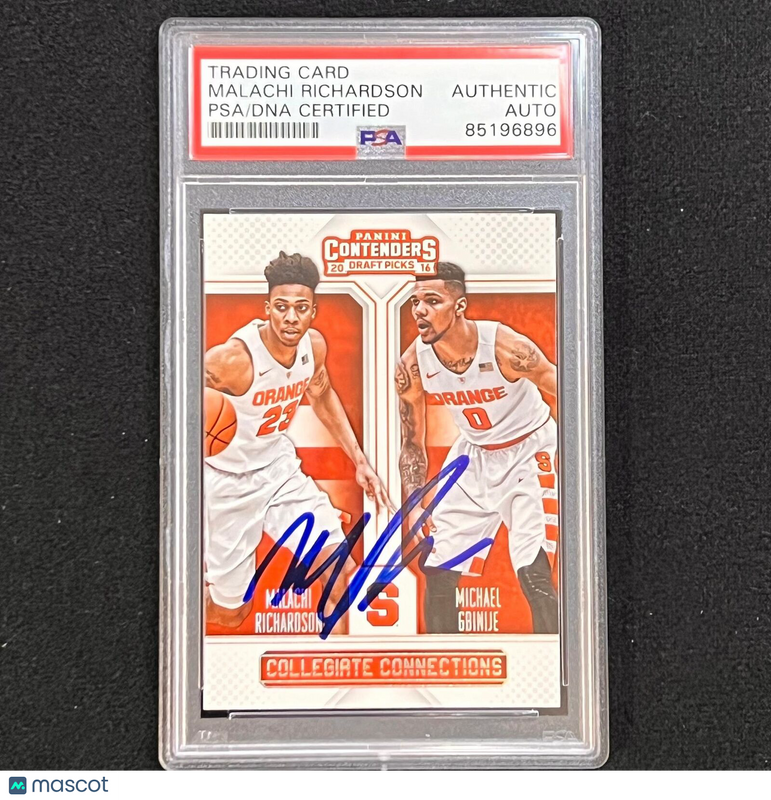 2016-17 Contenders Collegiate Connections #20 Malachi Richardson Signed Card AUT