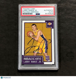 2015-16 NBA Hoops #291 Larry Nance Jr. Signed Card PSA Slabbed Lakers