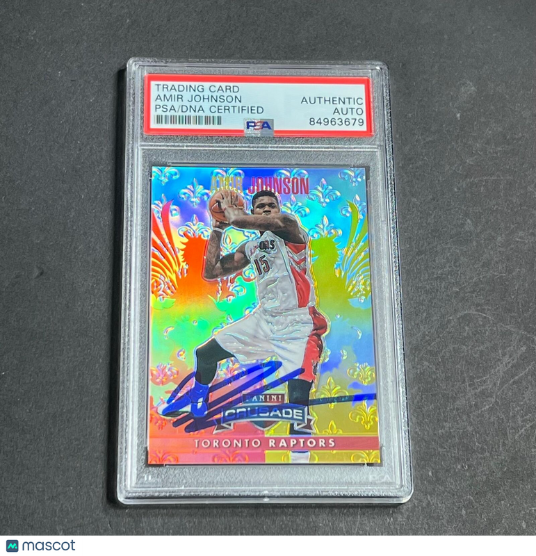 2013-14 Panini Crusade #184 Amir Johnson Signed Card AUTO PSA Slabbed Raptors