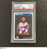 2014-15 NBA Hoops #55 D.J. Augustin Signed Card AUTO PSA Slabbed Pistons