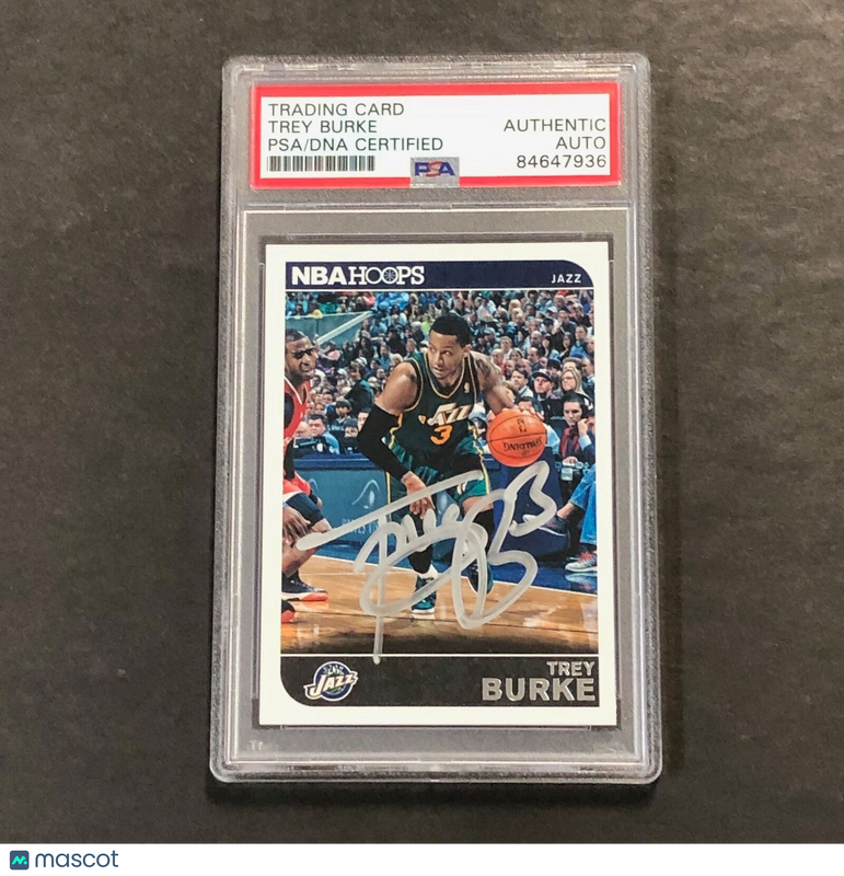 2014-15 NBA Hoops #60 Trey Burke Signed Card AUTO PSA Slabbed Jazz