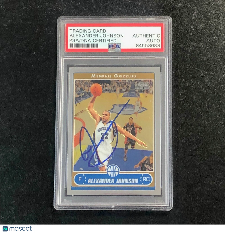 2006-07 Topps Chrome #205 Alexander Johnson Signed Card AUTO PSA Slabbed Grizzli