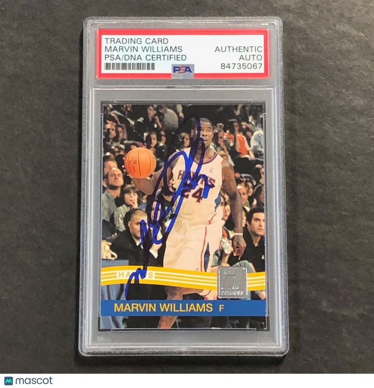 2010-11 Panini Donruss #154 Marvin Williams signed Auto Card PSA/DNA Slabbed Haw