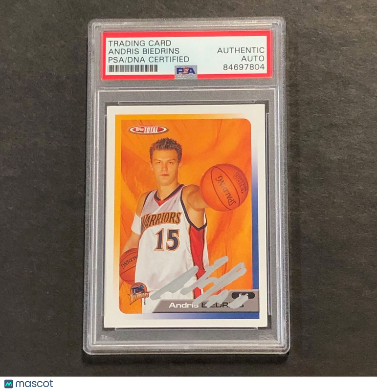 2005-06 Topps Total #236 Andris Biedrins Signed Card AUTO PSA Slabbed Warriors