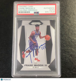 2017-18 Panini Prizm #26 Frank Mason III Signed Card AUTO PSA Slabbed RC Kings