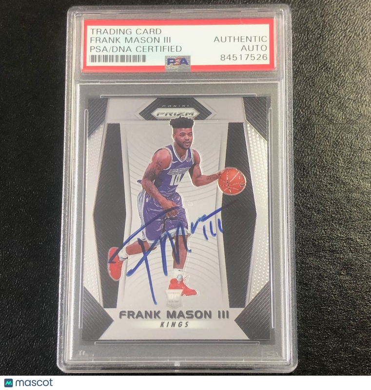2017-18 Panini Prizm #26 Frank Mason III Signed Card AUTO PSA Slabbed RC Kings
