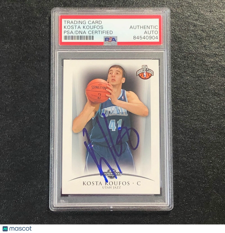 2008-09 Topps Hardwood #121 Kosta Koufos signed Card Auto PSA Slabbed RC Kings