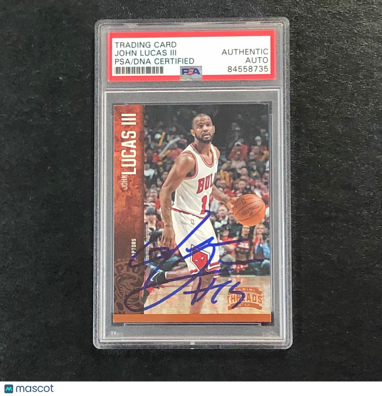2012-13 Panini Threads #20 John Lucas III Signed Card AUTO PSA Slabbed Raptors
