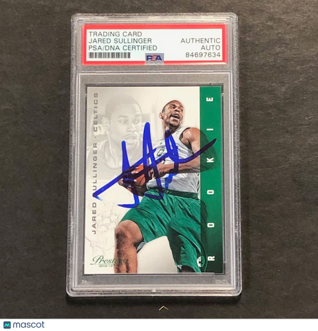 2012-13 Panini Prestige #221 Jared SullingerSigned Card Auto PSA Slabbed Celtics
