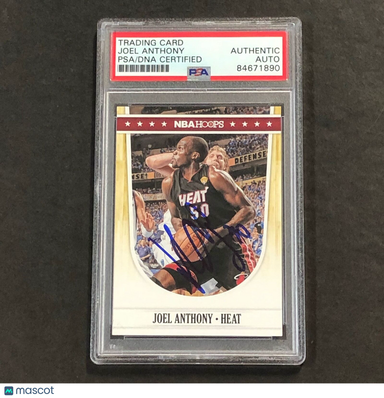 2012-13 NBA Hoops #113 Joel Anthony Signed Card PSA Slabbed Heat