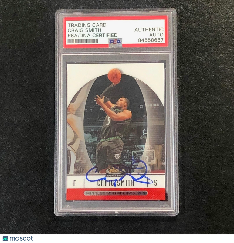 2006-07 Topps Finest #60 CRAIG SMITH Signed Card Auto PSA Slabbed Timberwolves