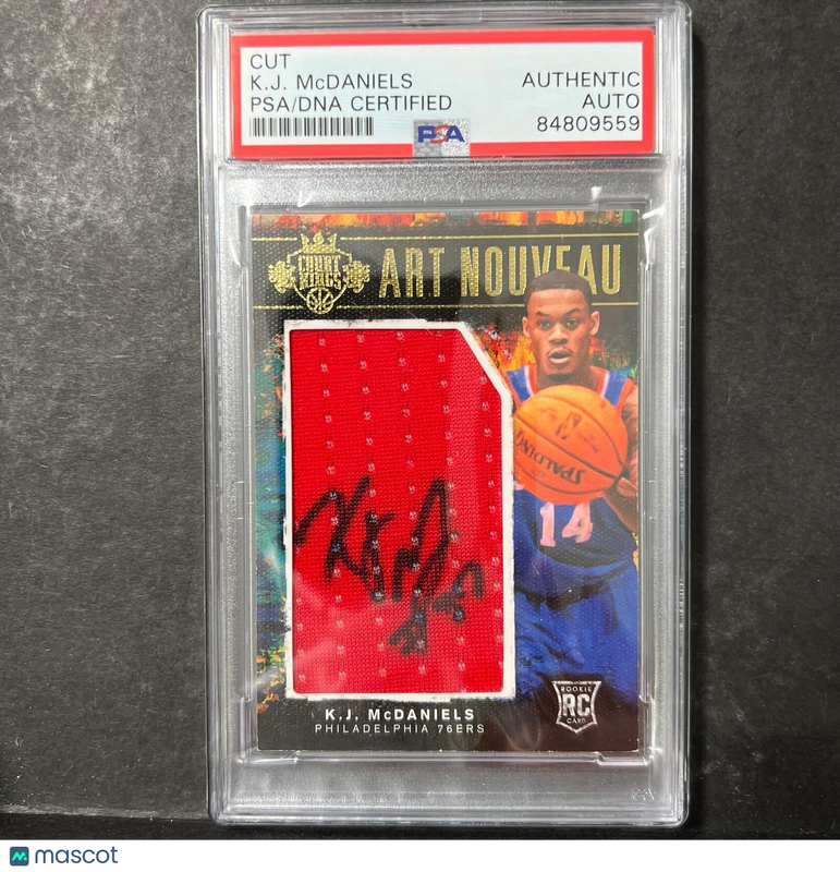 2014-15 Panini Court Kings Basketball #26 K.J McDaniels Signed Card AUTO PSA Sla