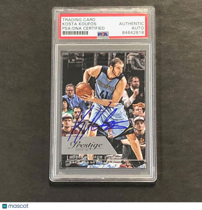 2015-16 Panini Prestige #19 Kosta Koufos signed Card Auto PSA Slabbed Kings