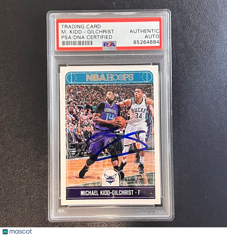2017-18 PANINI HOOPS #76 MICHAEL KIDD-GILCHRIST Signed Card AUTO PSA Slabbed Hor