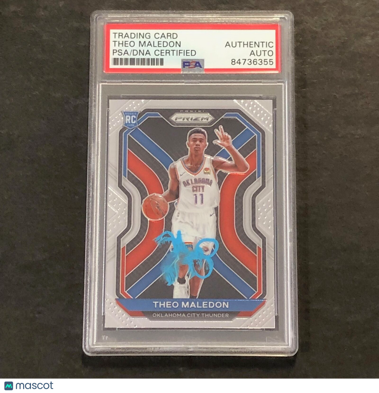 2020-21 Panini Prizm #289 Theo Maledon Signed Card AUTO PSA Slabbed RC Thunder