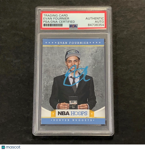 2012-13 Panini NBA Hoops #290 EVAN FOURNIER Signed Card AUTO PSA Slabbed Nuggets