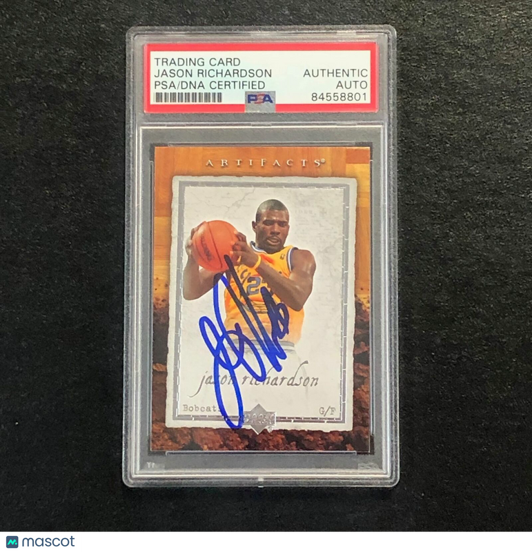 2007-08 Artifacts Basketball #30 Jason Richardson Signed Card AUTO PSA Slabbed B