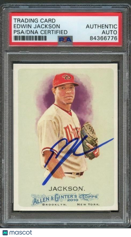 2010 Allen and Ginter #5 Edwin Jackson Signed Card PSA Slabbed Auto Dbacks