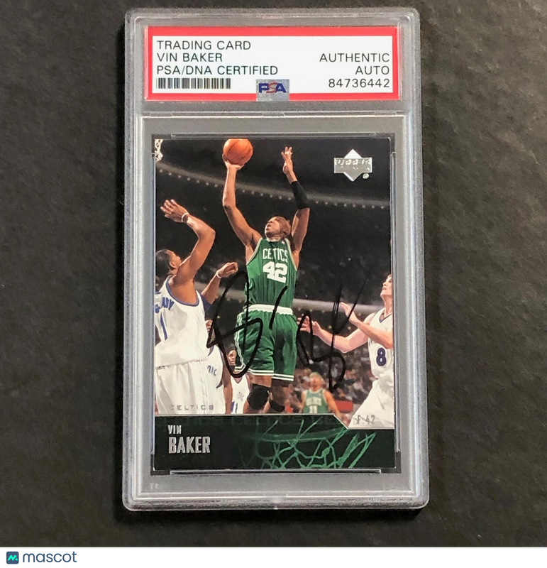2003-04 Upper Deck #16 Vin Baker Signed Card AUTO PSA/DNA Slabbed Celtics