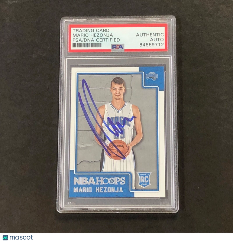 2015-16 NBA Hoops #285 Mario Hezonja Signed Rookie Card AUTO PSA/DNA Slabbed RC