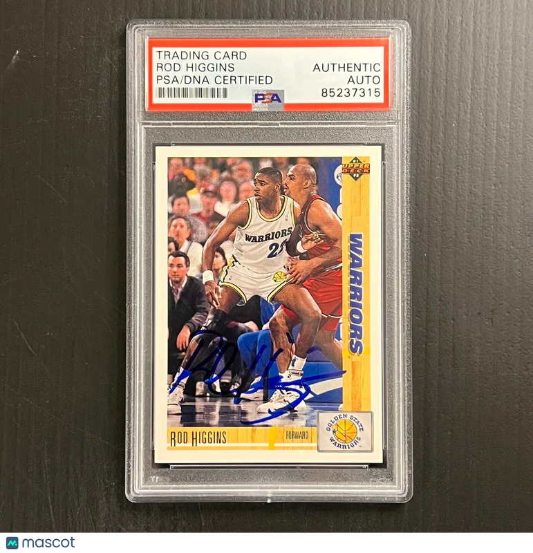 1991 Upper Deck #261 Rod Higgins Signed Card AUTO PSA Slabbed Warriors