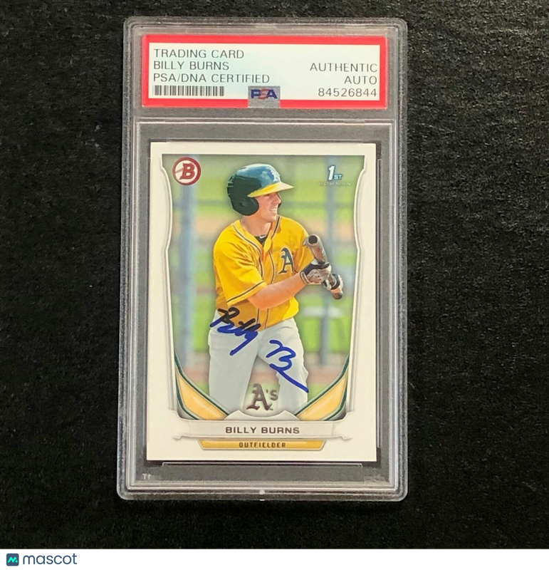 2014 Bowman #BP-19 Billy Burns Signed Card PSA Slabbed Auto A's