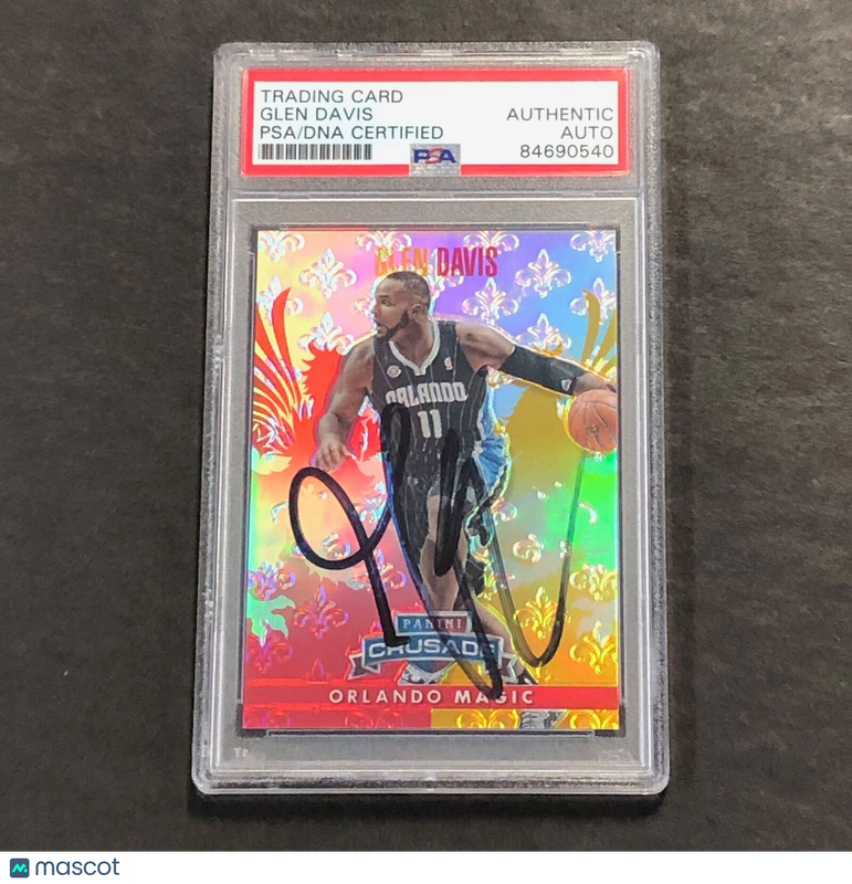 2013-14 Panini Crusade #239 Glen Davis Signed Card AUTO PSA/DNA Slabbed Magic